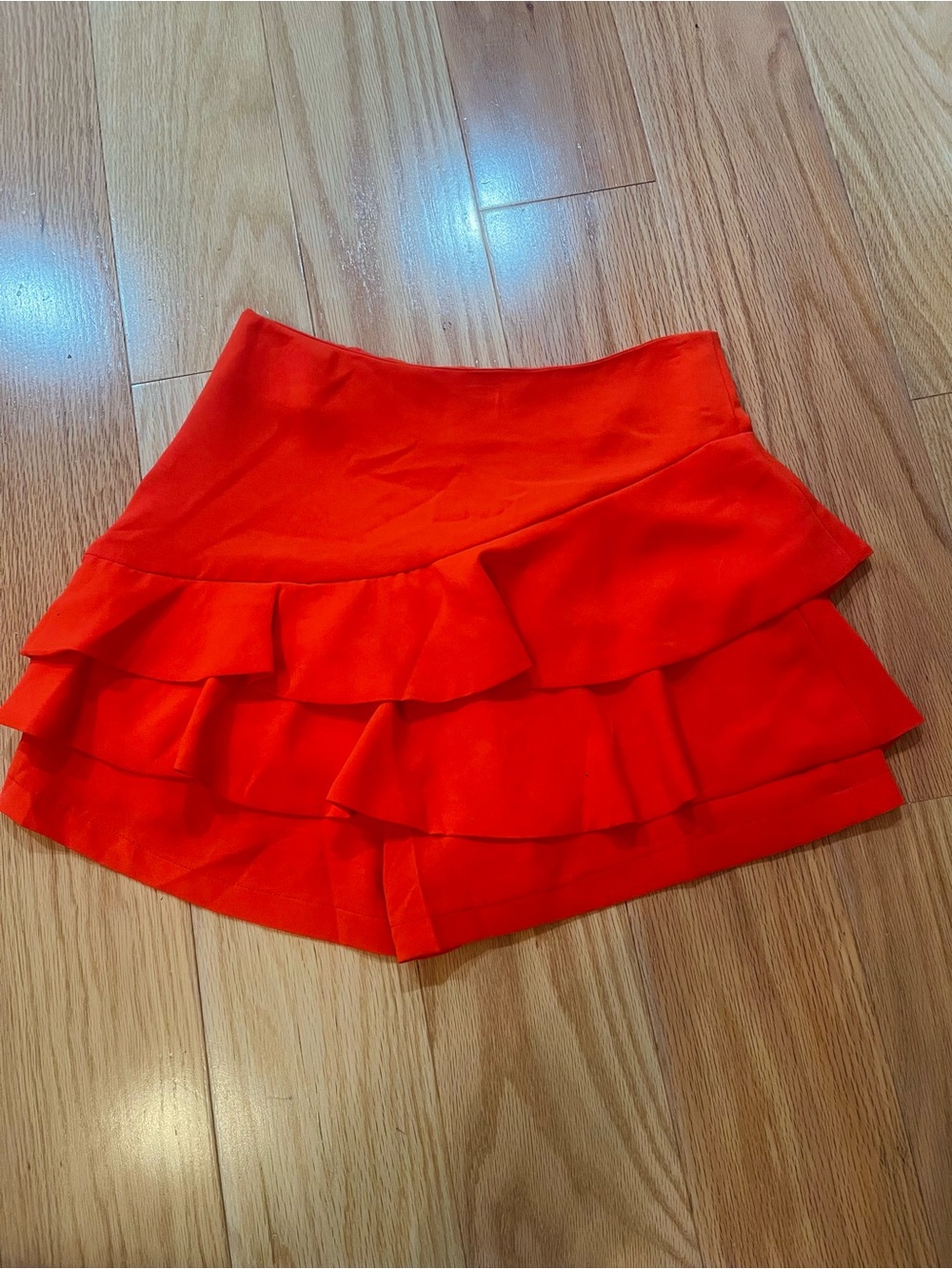 Orange Ruffle Layered Skort - Picture 3 of 3